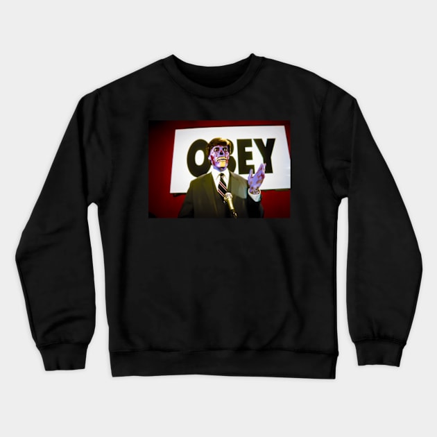 They Live Obey Crewneck Sweatshirt by ArtFactoryAI